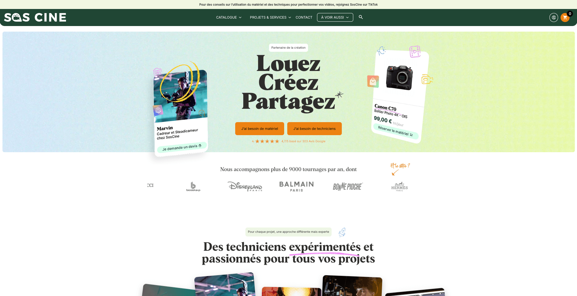 SosCiné : maintenance améliorative